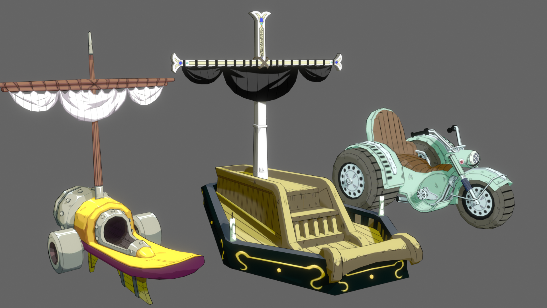 One Piece Vehicles pack XPS/FBX by o-DV89-o on DeviantArt
