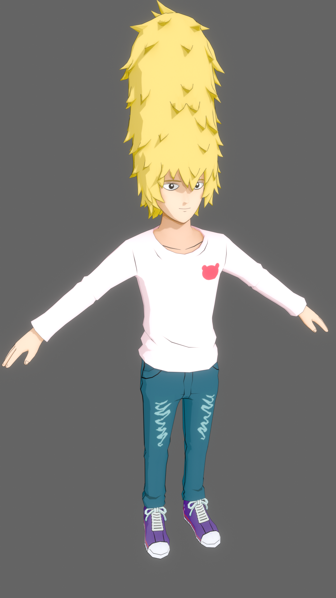 Mob Psycho 100 - Hanazawa (Tall Hair) XPS/FBX by o-DV89-o on DeviantArt