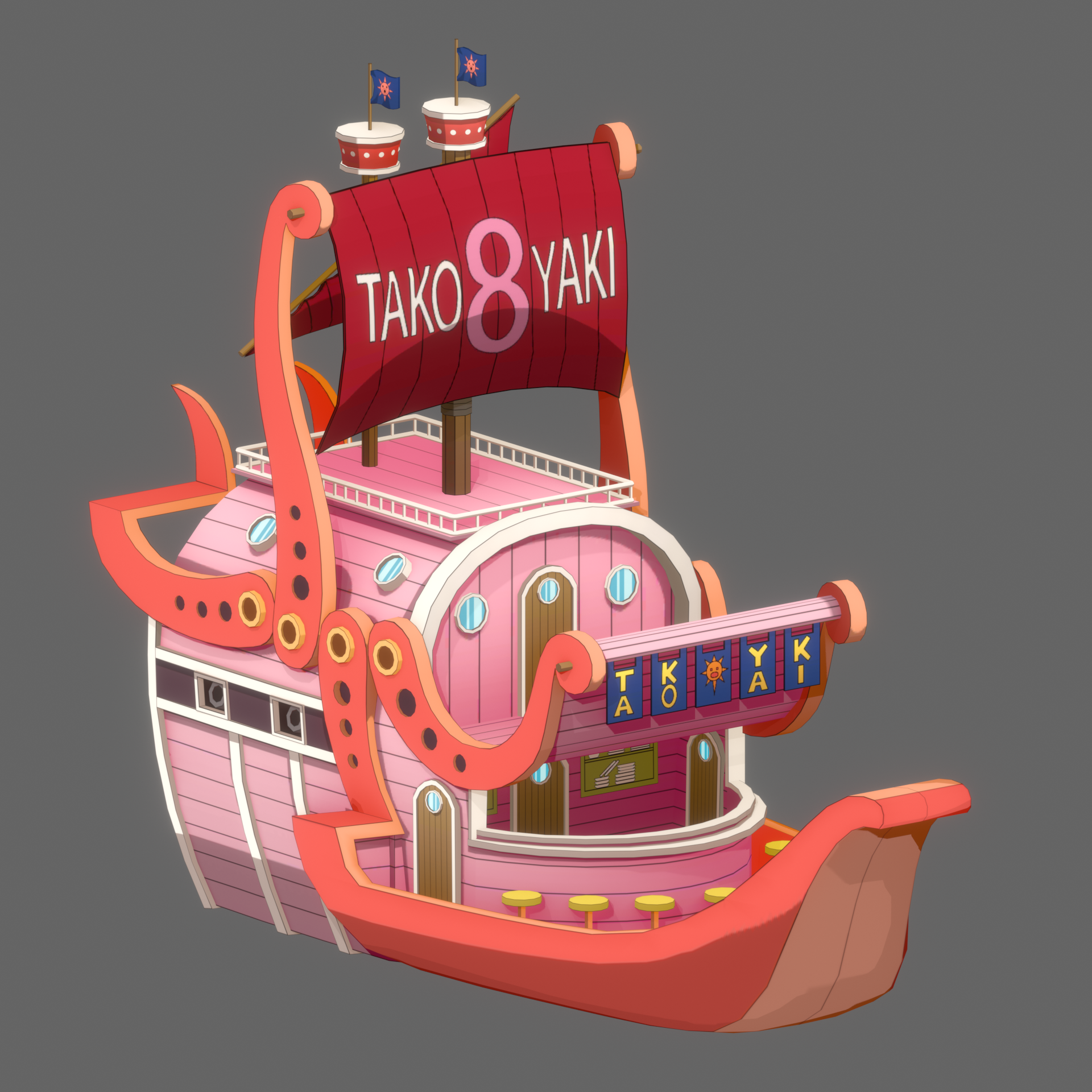 One Piece Going Merry - 3D model by Takoyakixote (@Takoyakixote