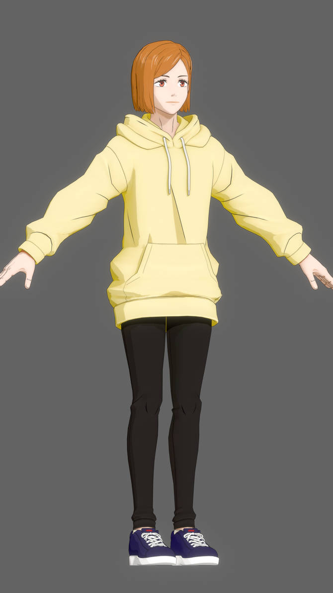 JJKCC - Nobara Kugisaki (Hoody) XPS/GLTF/Blend by o-DV89-o on