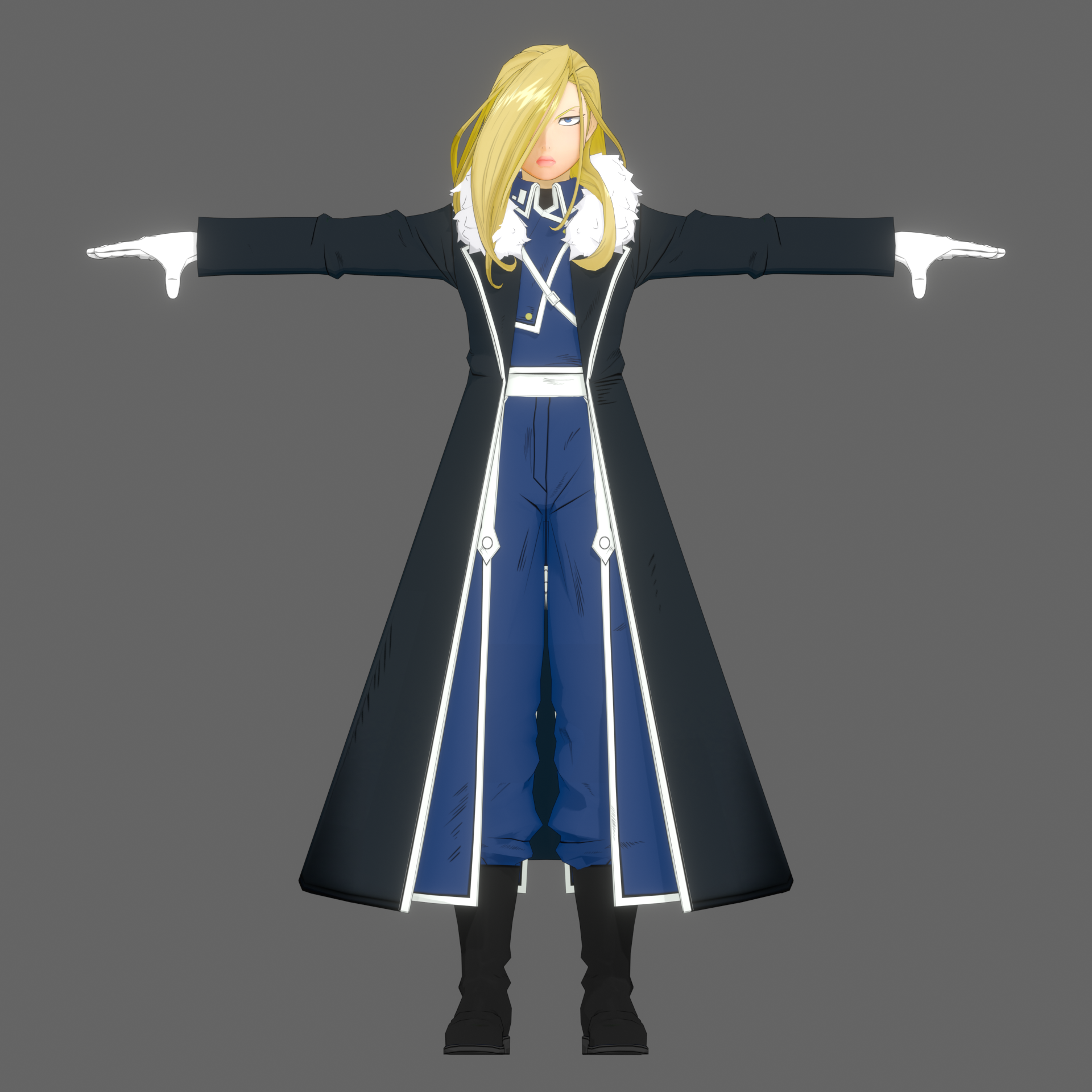 FMA Mobile - Olivier Mira Armstrong XPS/FBX/Blend by o-DV89-o on DeviantArt