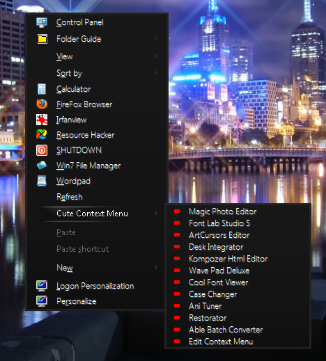 Cute Context Menu 1.4 Custom 3 Versions