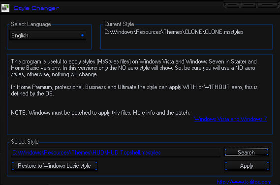 Win7 Theme Loader App For .msstyles by ZombieGroundSquirrel on DeviantArt