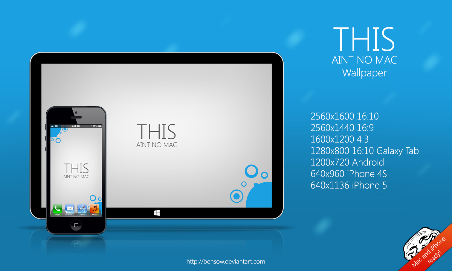 This Ain't No Mac Wallpaper by BenSow