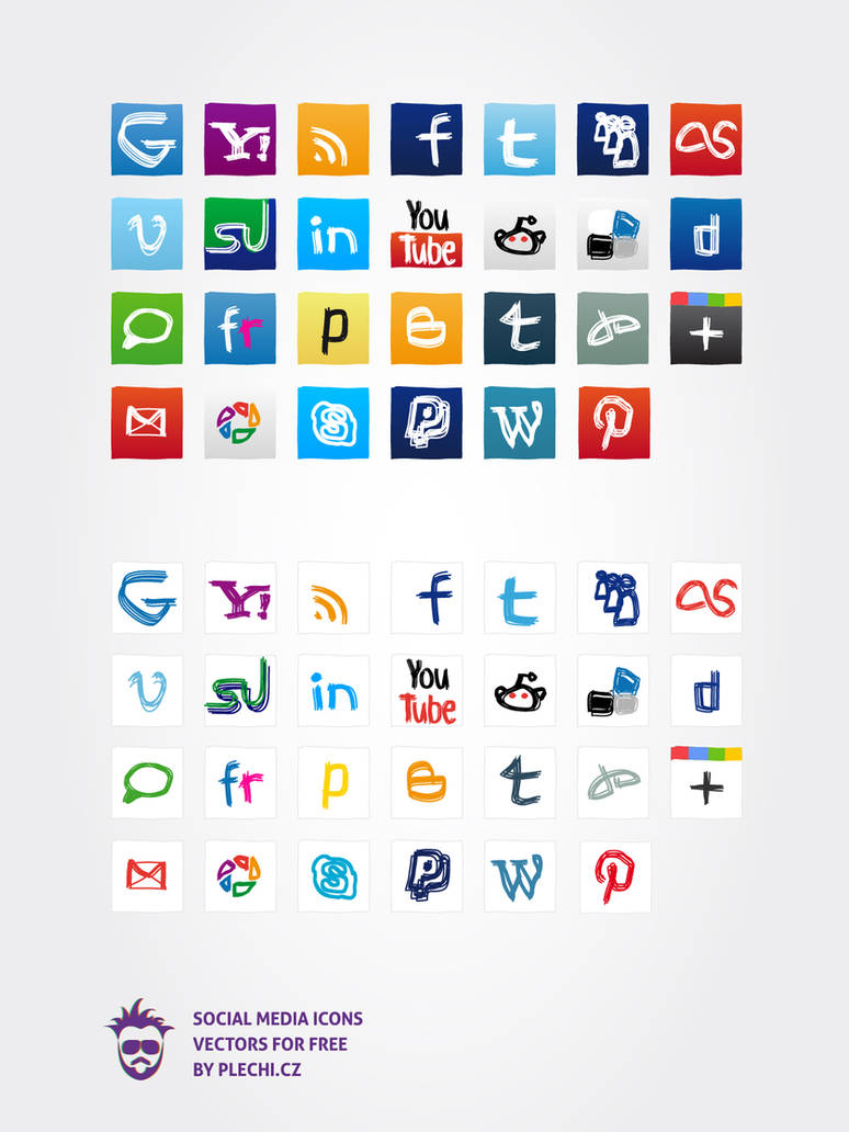 Social media icons 2012 update by plechi