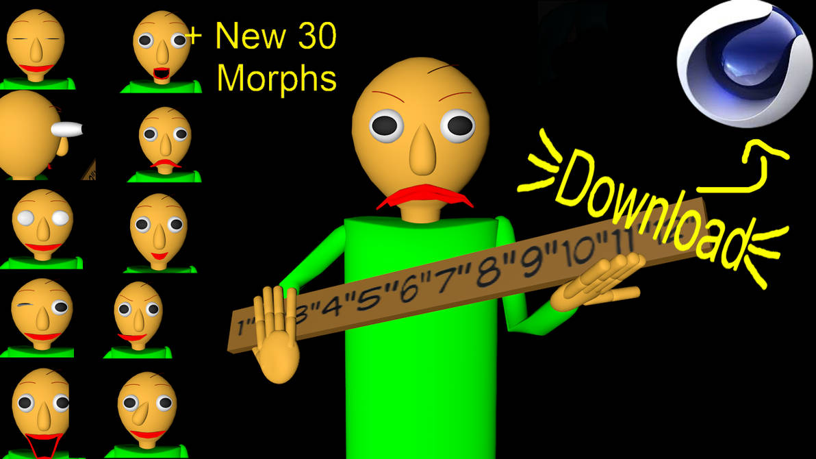 C4d Baldi S Basic Model Download By Emeraldvortex1 On Deviantart