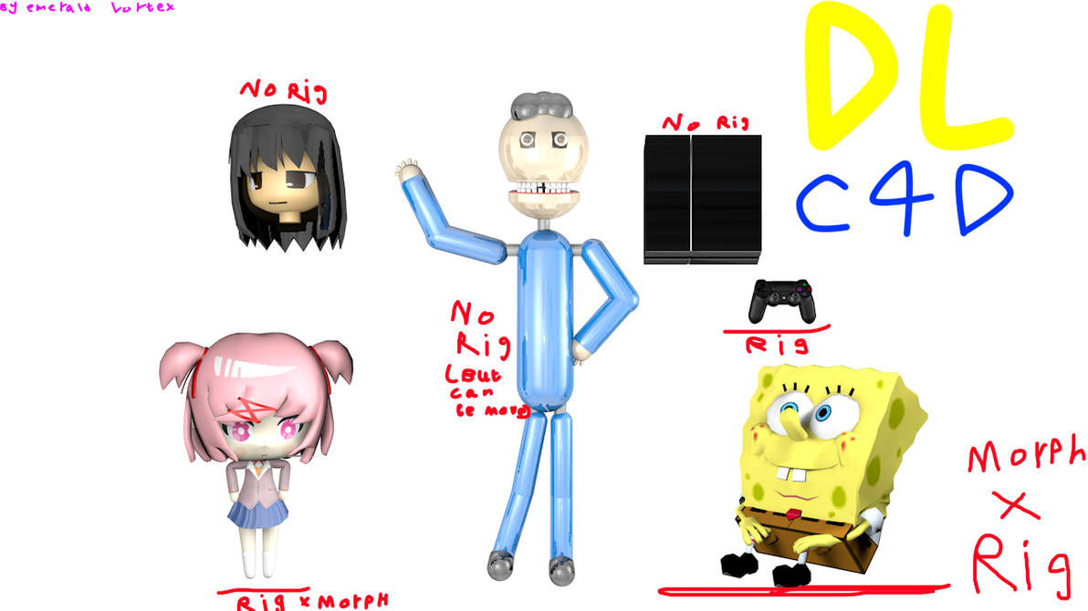 C4D Random Skitchfab models port DL by emeraldvortex1 on DeviantArt