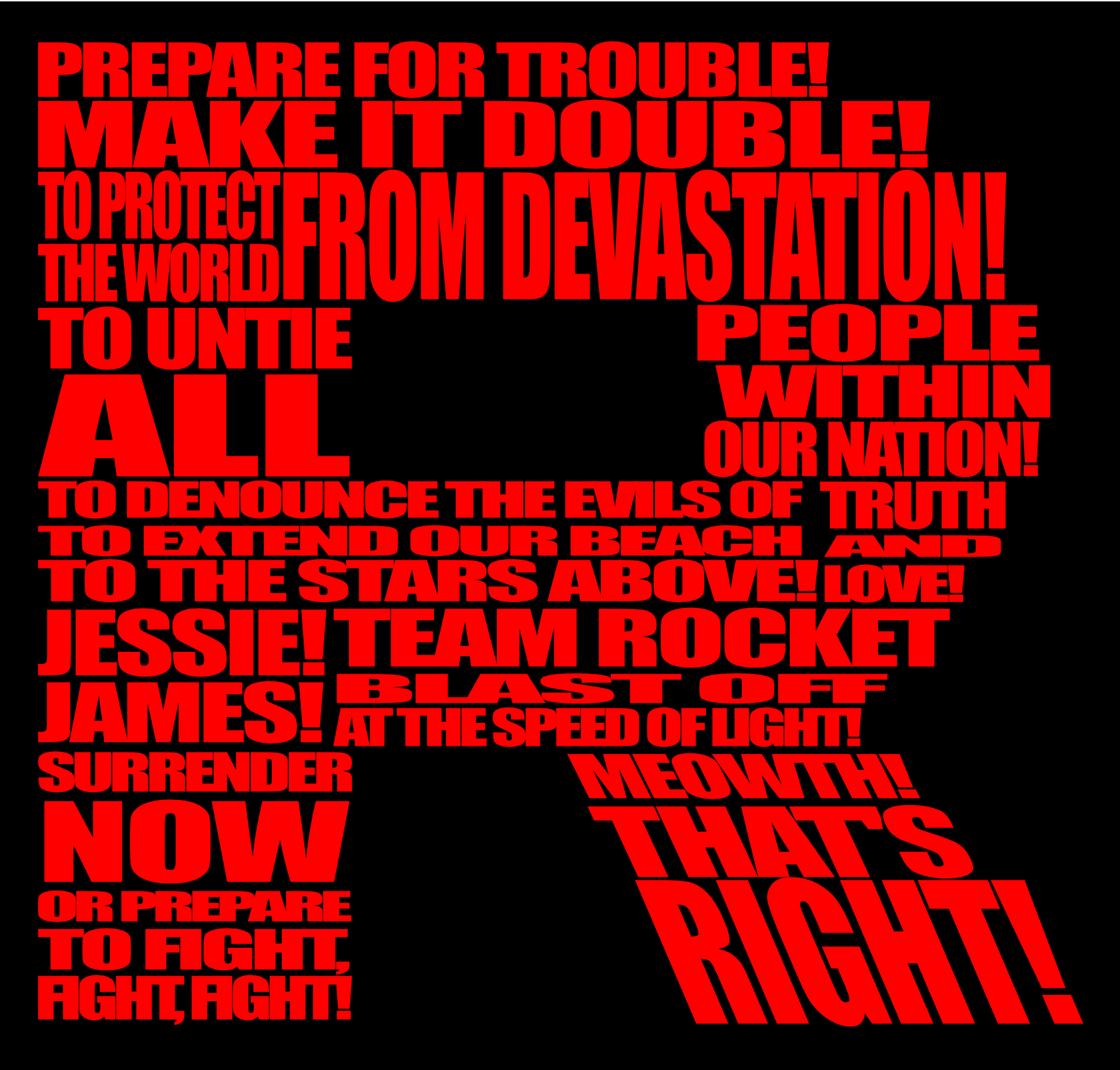 Team rocket - typographic