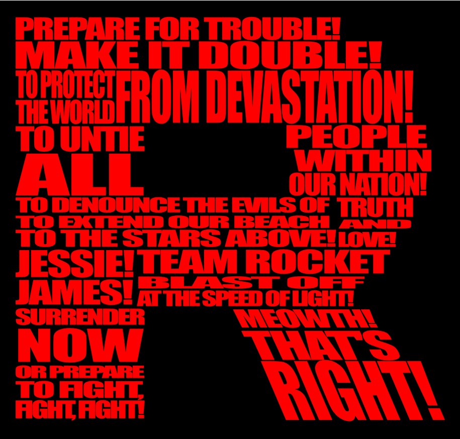 Team rocket typographic by HakitoCZ on DeviantArt