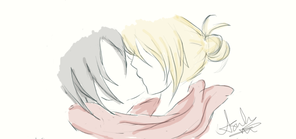 15 min doodly thingy (Mikasa x Annie)