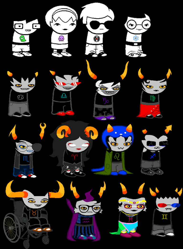 All homestuck TROLLS AND KIDS by polymerclayartsie on DeviantArt