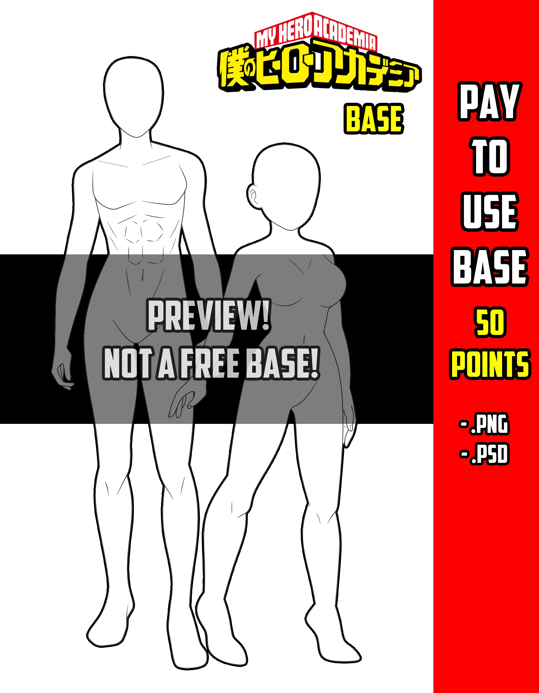 BNHA P2U Base (Female and Male) by prxmnis on DeviantArt