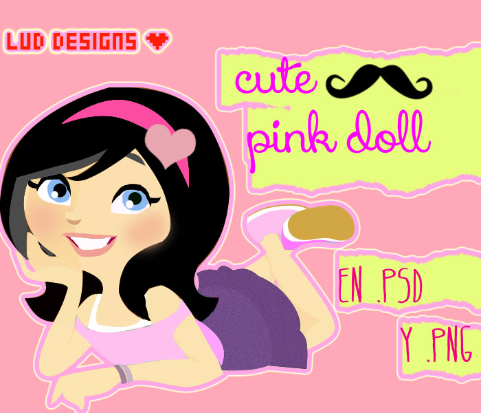 Cute Pink Doll by LudDesigns on DeviantArt