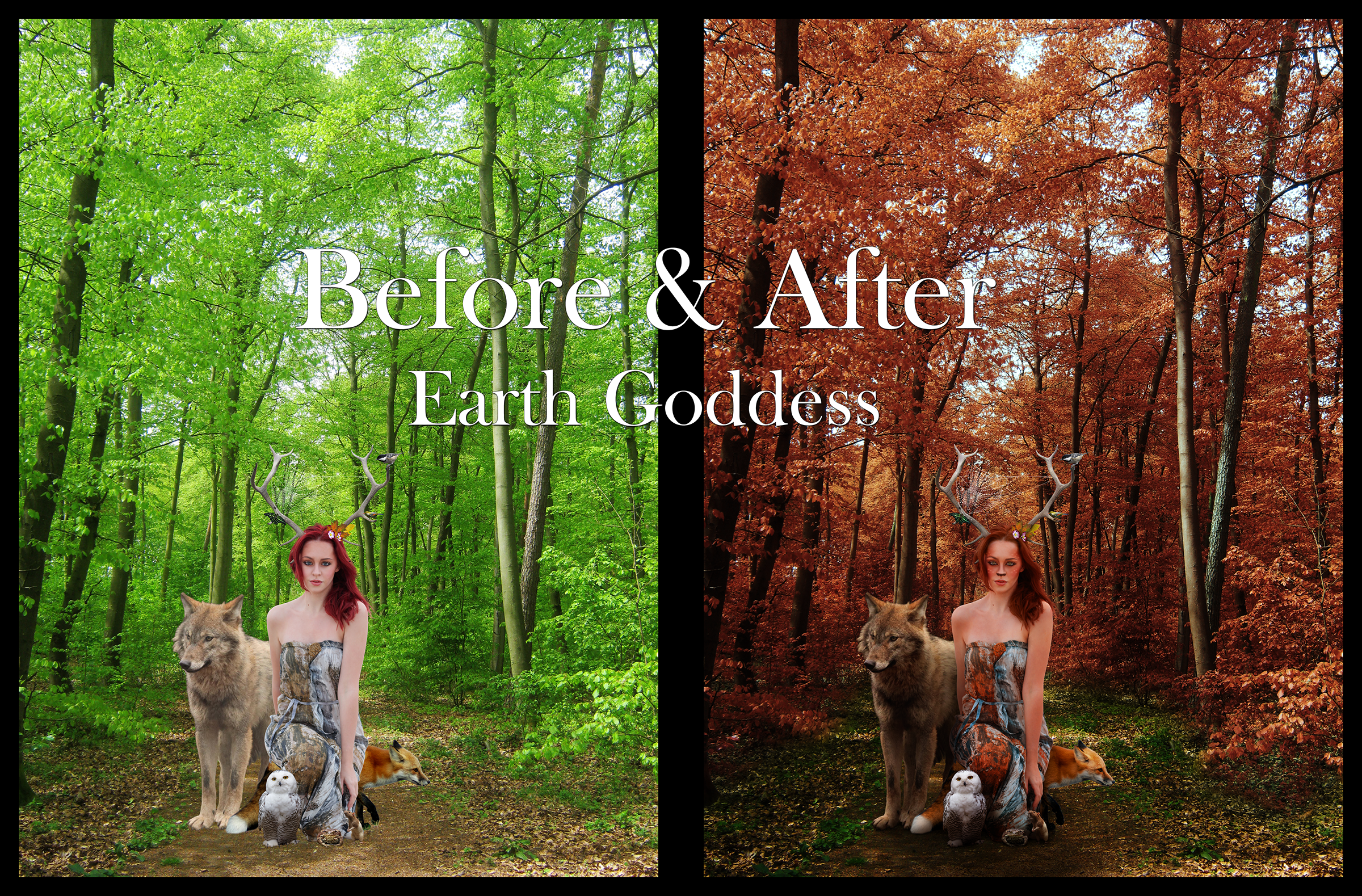 Earth Goddess Before and After by slight-art-obsession