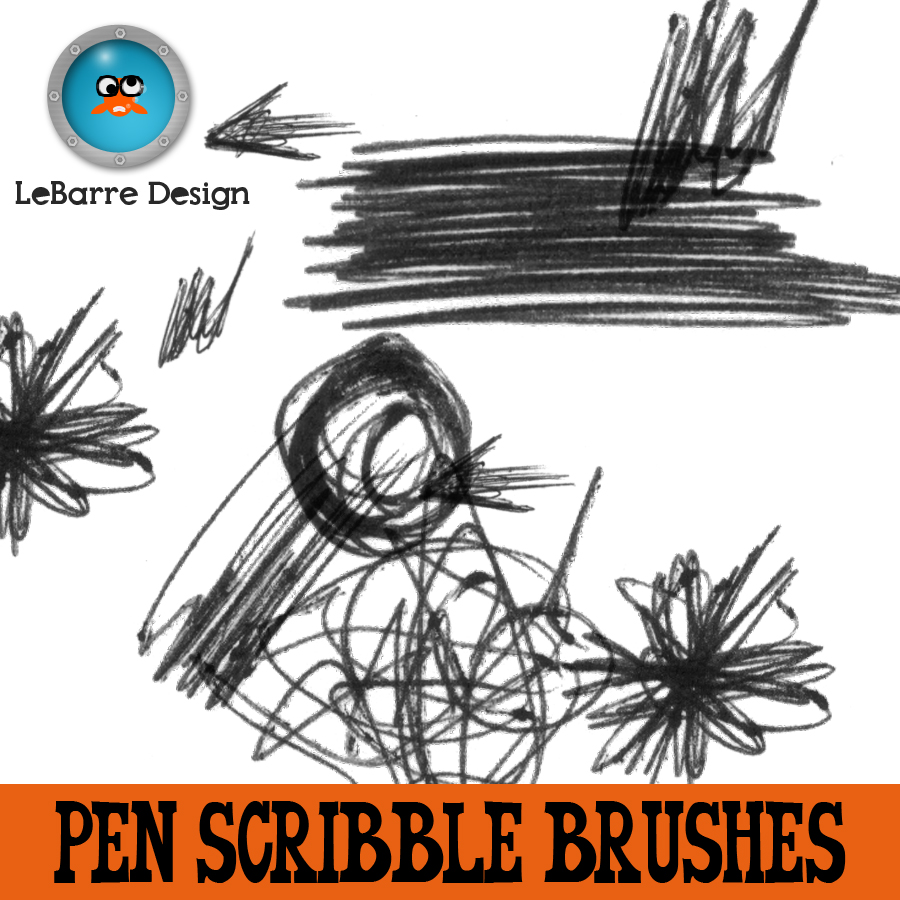 Pen Scribble brushes by lebarredesign on DeviantArt