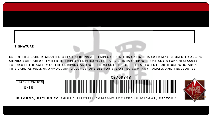 Back Of An Id Card