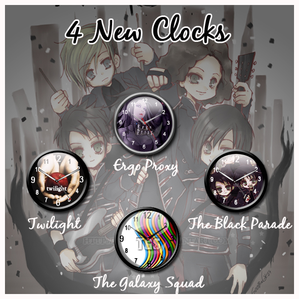 Four new sidebar clocks