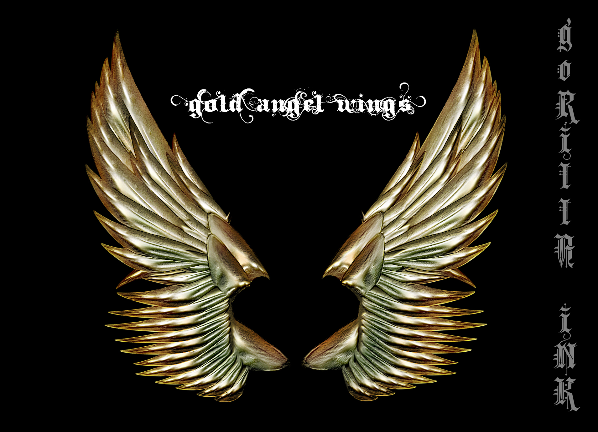 Gold angel Wings | Sticker