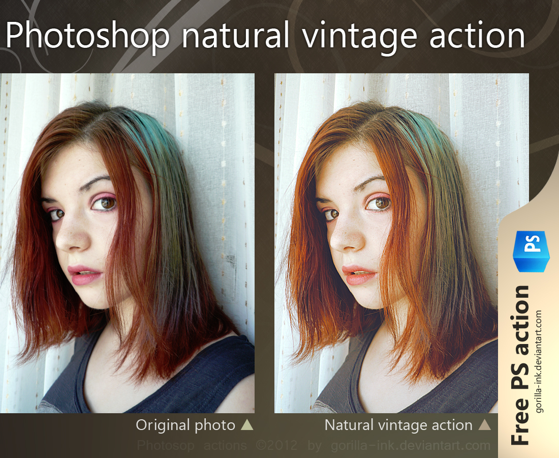 Photoshop natural vintage action