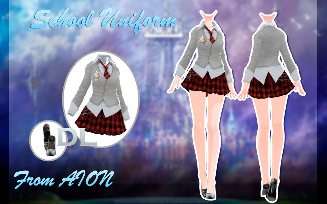 MMD AION - School Uniform - [DOWNLOAD][DL] by Milionna on DeviantArt