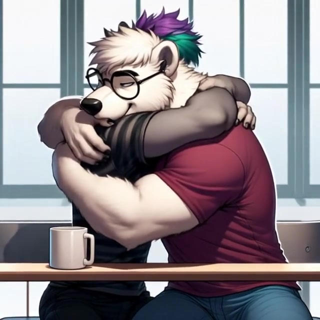 Hug your lover at the coffe shop by 1BennyBear on DeviantArt