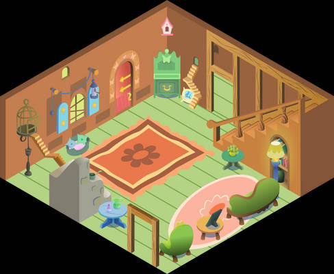 Inside Fluttershy_s cottage