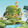 Fluttershy`s cottage vector