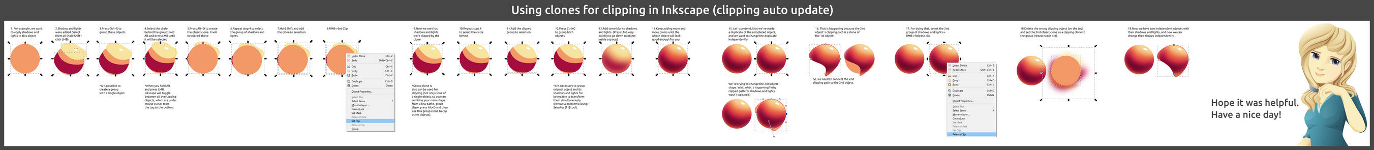Inkscape - clipping with clones