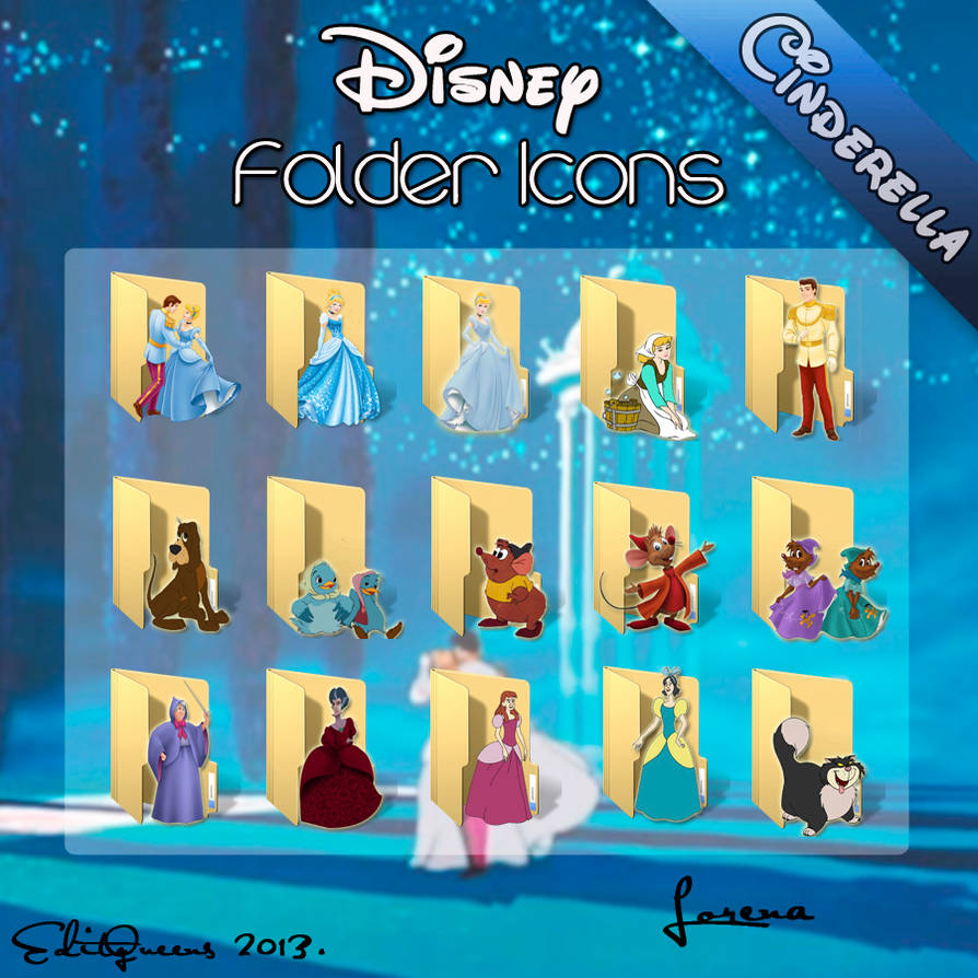 Disney Folder Icons - Cinderella by EditQeens on DeviantArt