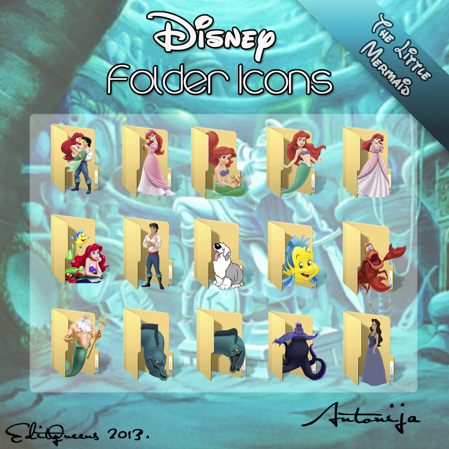 Disney Folder Icons - The Little Mermaid by EditQeens on DeviantArt