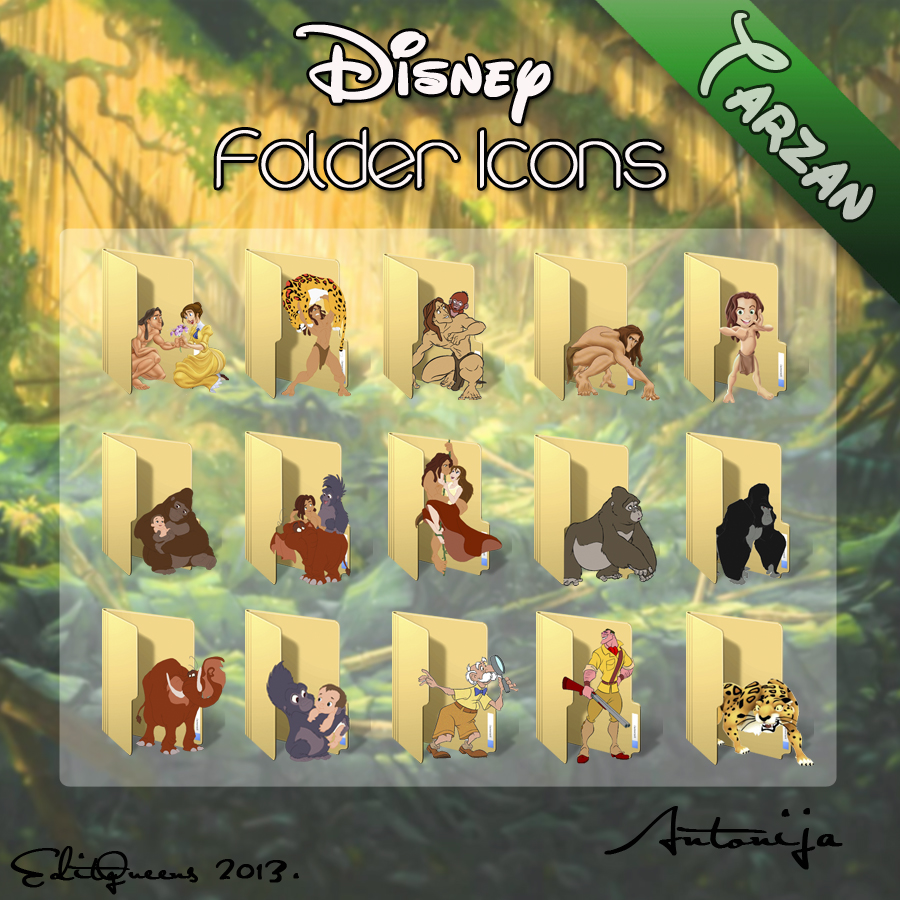 Disney Folder Icons - Tarzan by EditQeens on DeviantArt