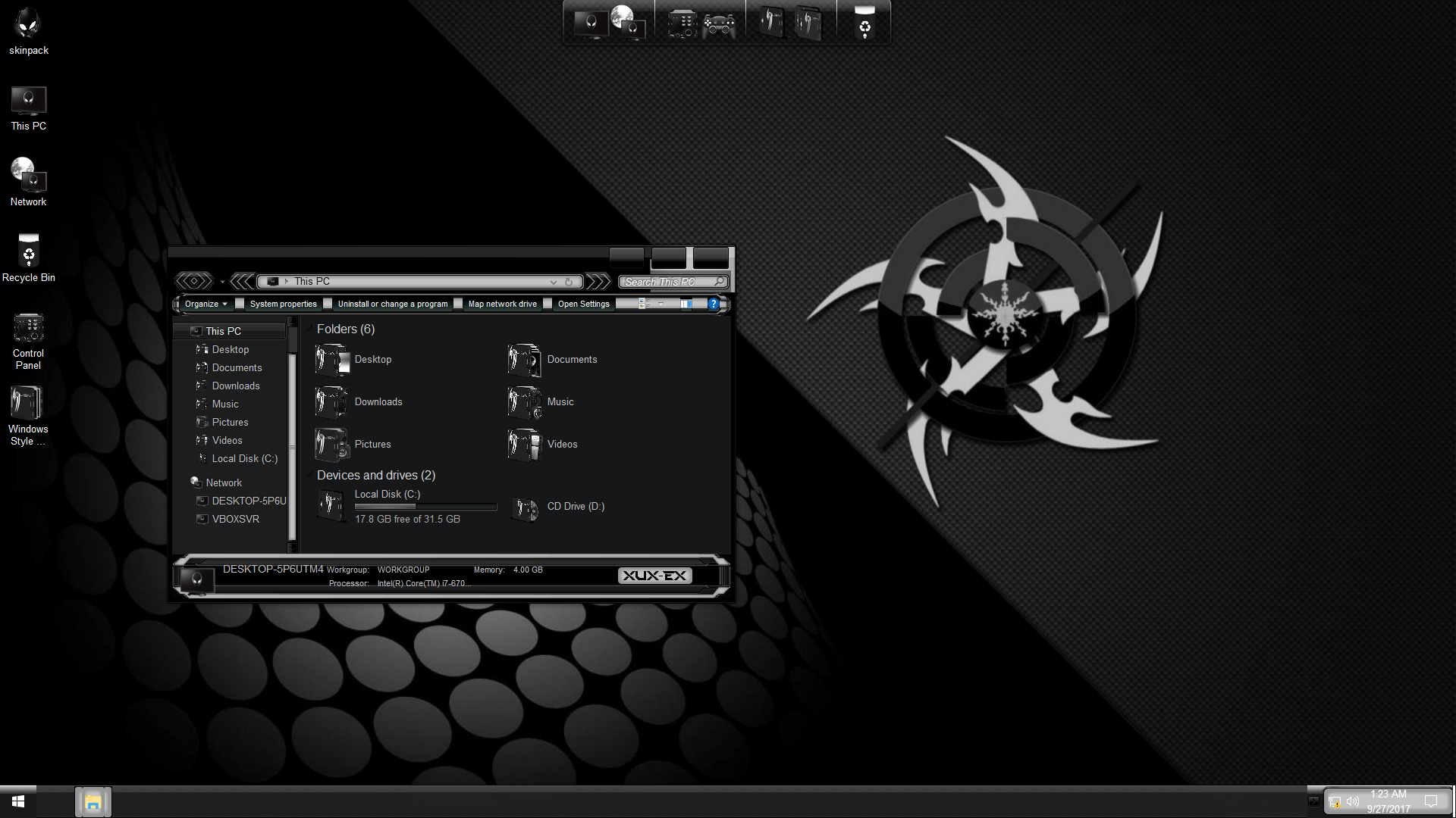 AlienXdark theme for Windows 10 by protheme on DeviantArt