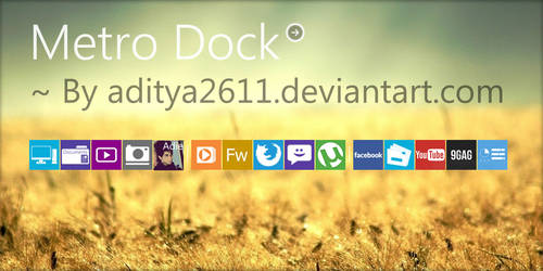 Metro | Dock for Rainmeter