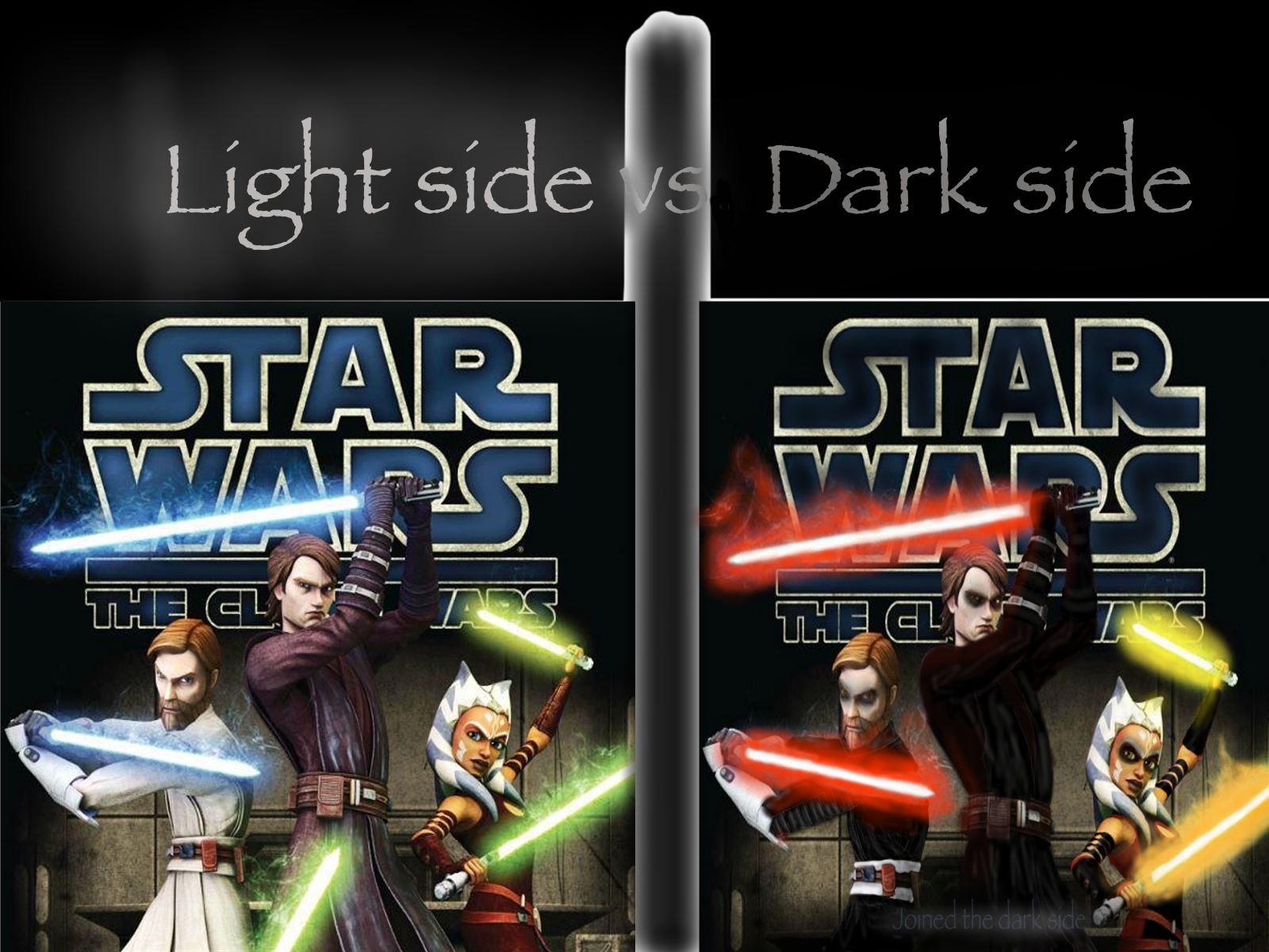 berømt Forhøre betyder Light side vs. Dark side by R-B-Skywalker on DeviantArt