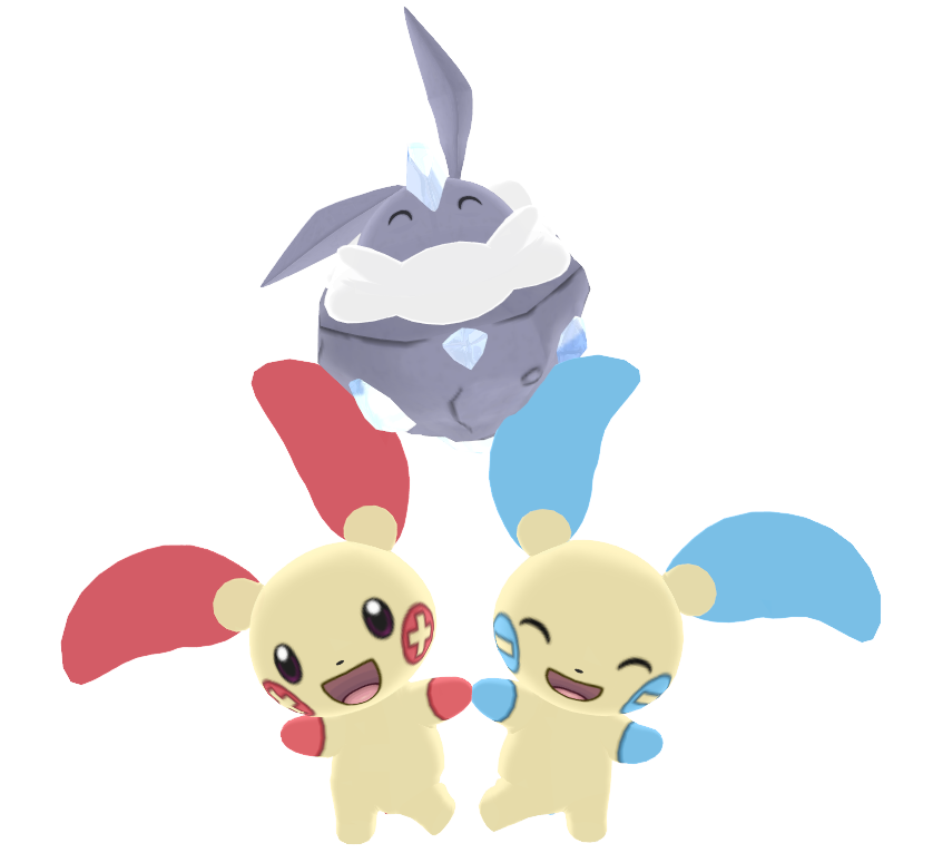 MMD Pokepack: Plusle, Minun and Carbink