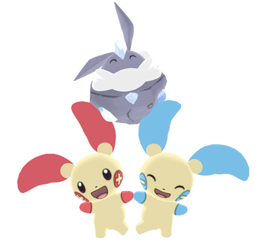 MMD Pokepack: Plusle, Minun and Carbink