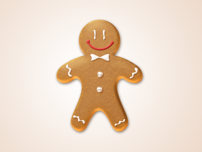 gingerbread man icon - free psd
