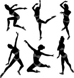 Dancing girl silhouette