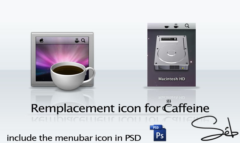 Caffeine remplacement icons