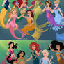 Disney Princesses as Mermaids