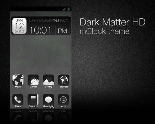 Dark Matter HD - mClock theme.