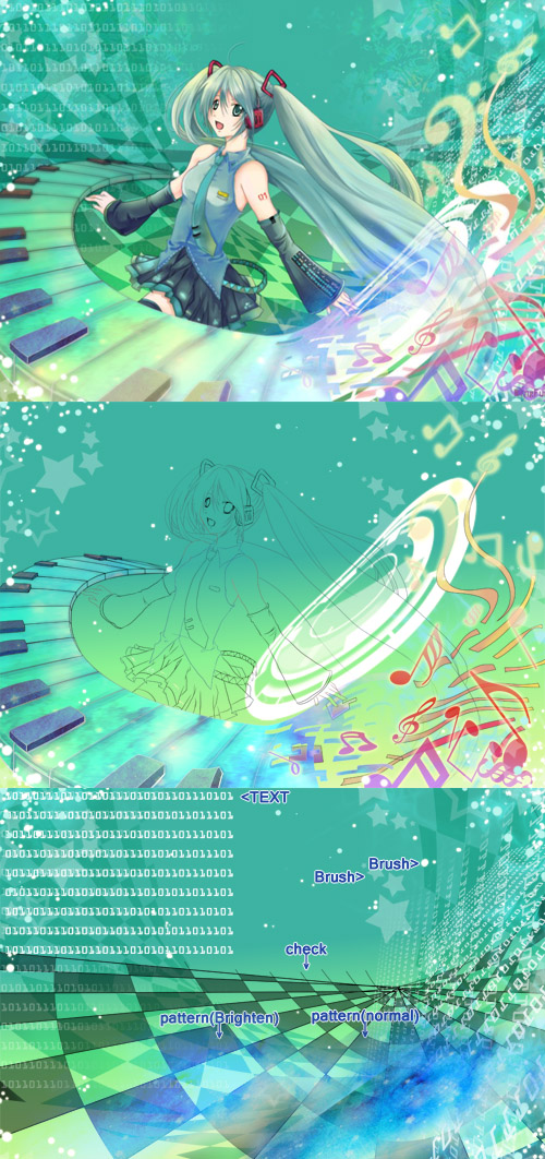 The background of Binary System - Miku Ver.-