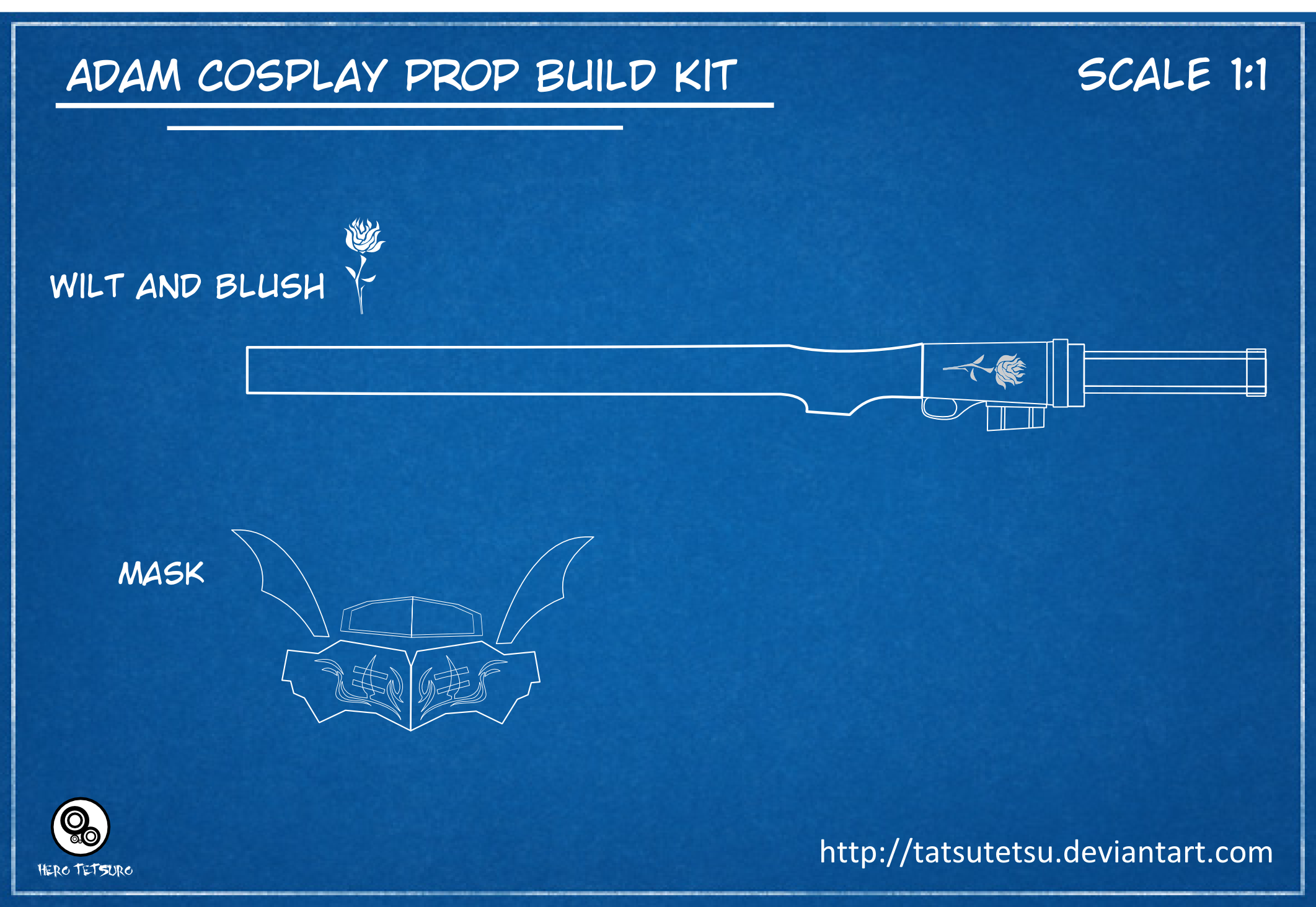 RWBY 1:1 Adam Cosplay Prop Build Kit