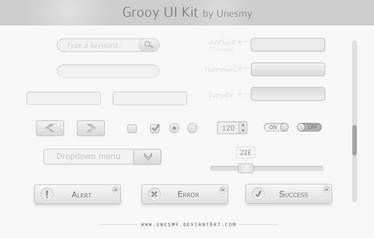 Grooy UI kit .PSD