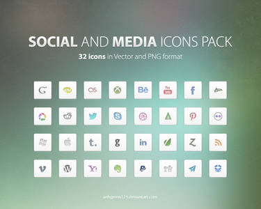 Social and Media icons pack