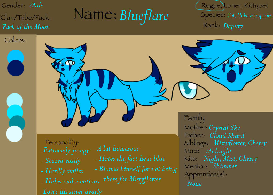 Blueflare Reference Sheet 2016 by GalaxyBlues on DeviantArt