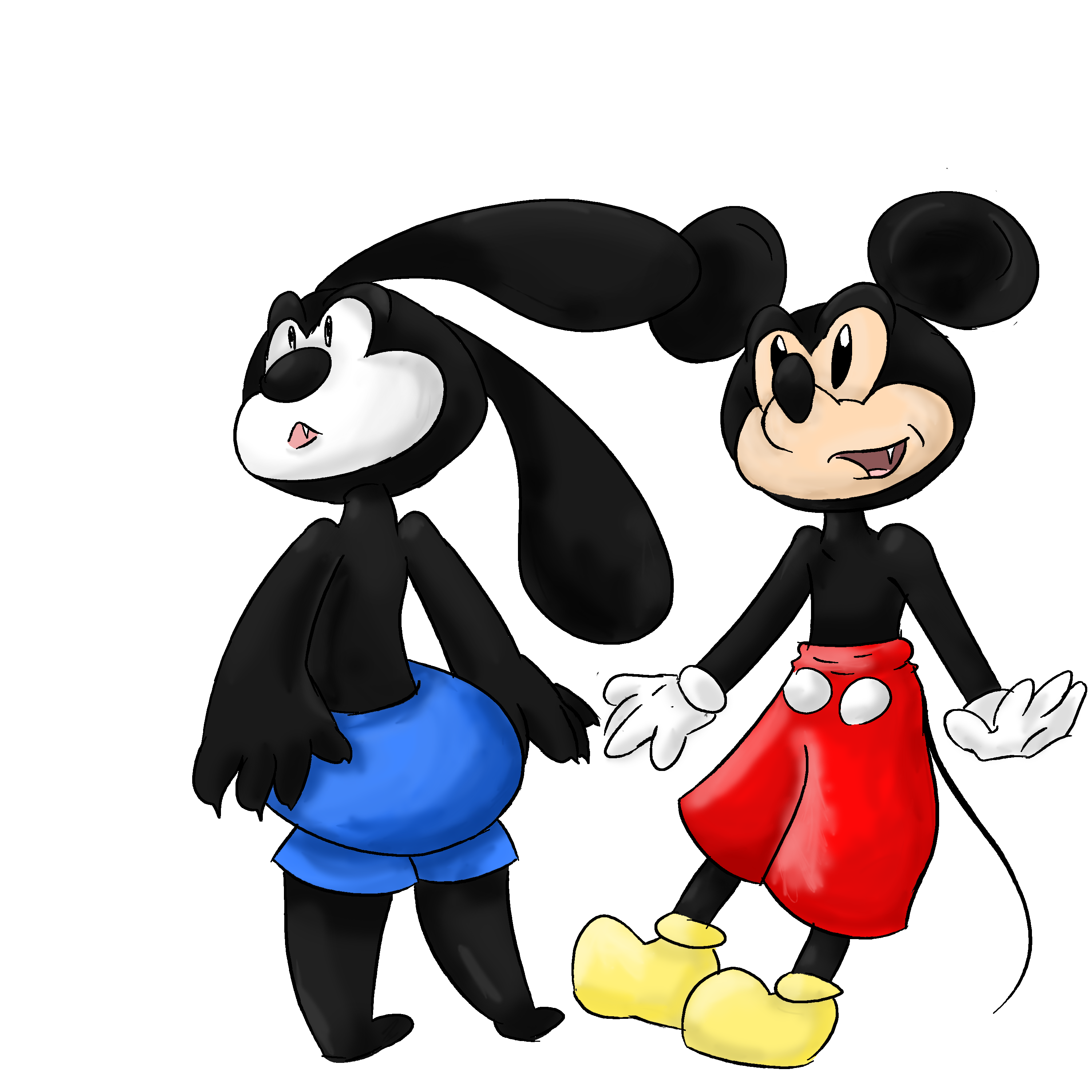 Oswald and Mickey by nightwolf48 on DeviantArt