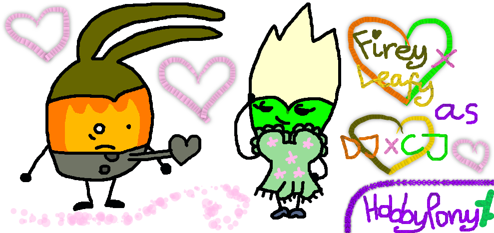 SGxBFDI - Firey x Leafy as DJ x CJ by HobbyPony on DeviantArt