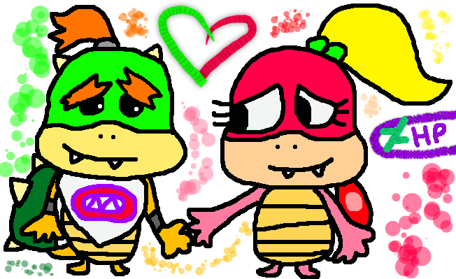(Request by juniortheiv) Bowser Jr. x Pom Pom by HobbyPony on DeviantArt