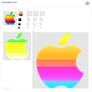 Apple logo rainbow